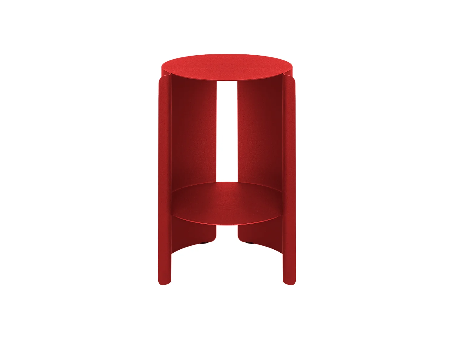 noo.ma Table d'appoint Wa en acier époxy Tomato Red 32x32x50 cm