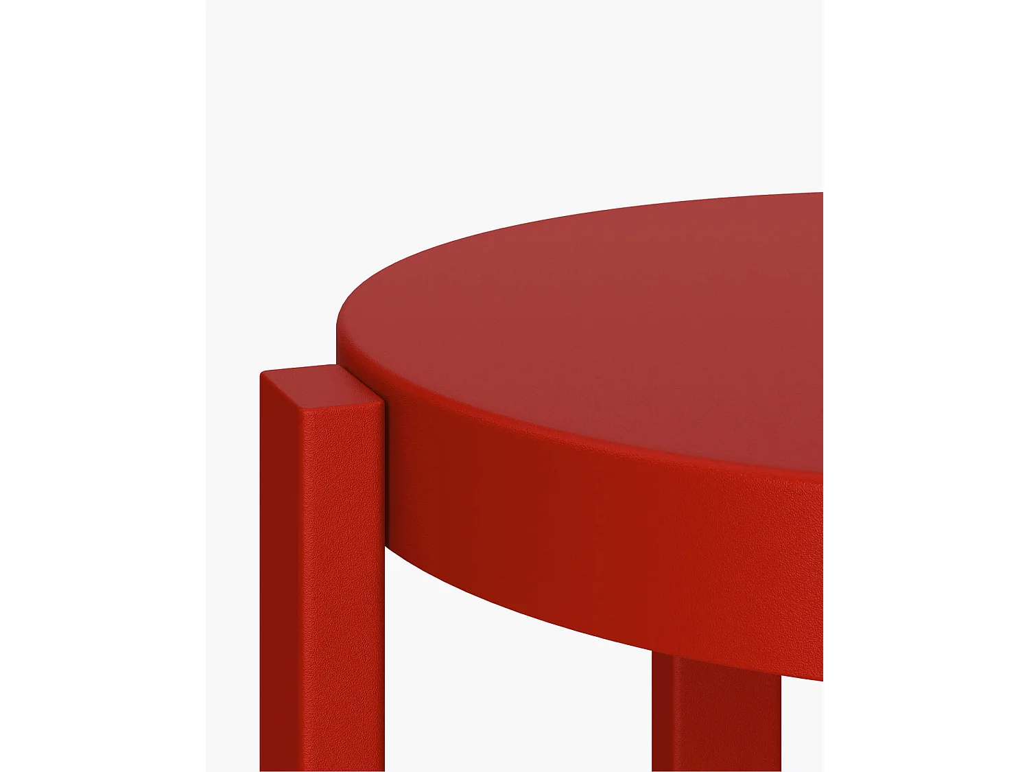 noo.ma DOON Hocker aus Stahl, 45 cm hoch, matt, Modern, Tomatenrot/Terracotta