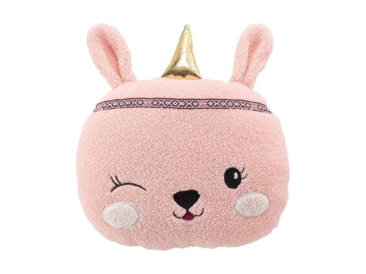 Coussin Déco Enfant Licorne "Étoiline" 30x30cm Rose