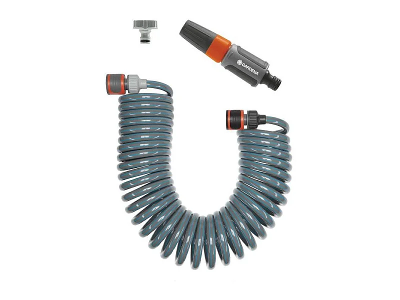 Kit flexible d'arrosage GARDENA 4648-26 15 m avec pistolet multijet et raccord Aquastop gris