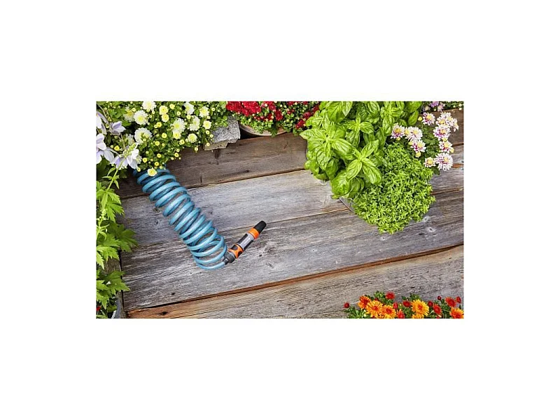 Kit flexible d'arrosage GARDENA 4648-26 15 m avec pistolet multijet et raccord Aquastop gris