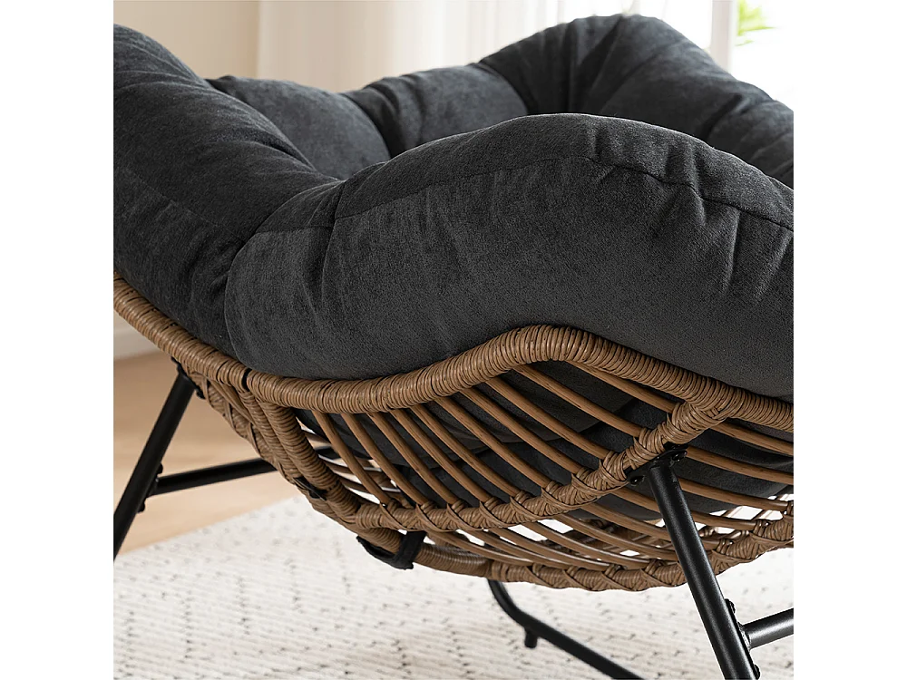 Chaise à bascule, fauteuil d'appoint en chenille, chaise à bascule moderne pour chambre de bébé, salon ou appartement.