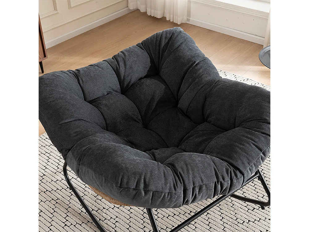 Chaise à bascule, fauteuil d'appoint en chenille, chaise à bascule moderne pour chambre de bébé, salon ou appartement.