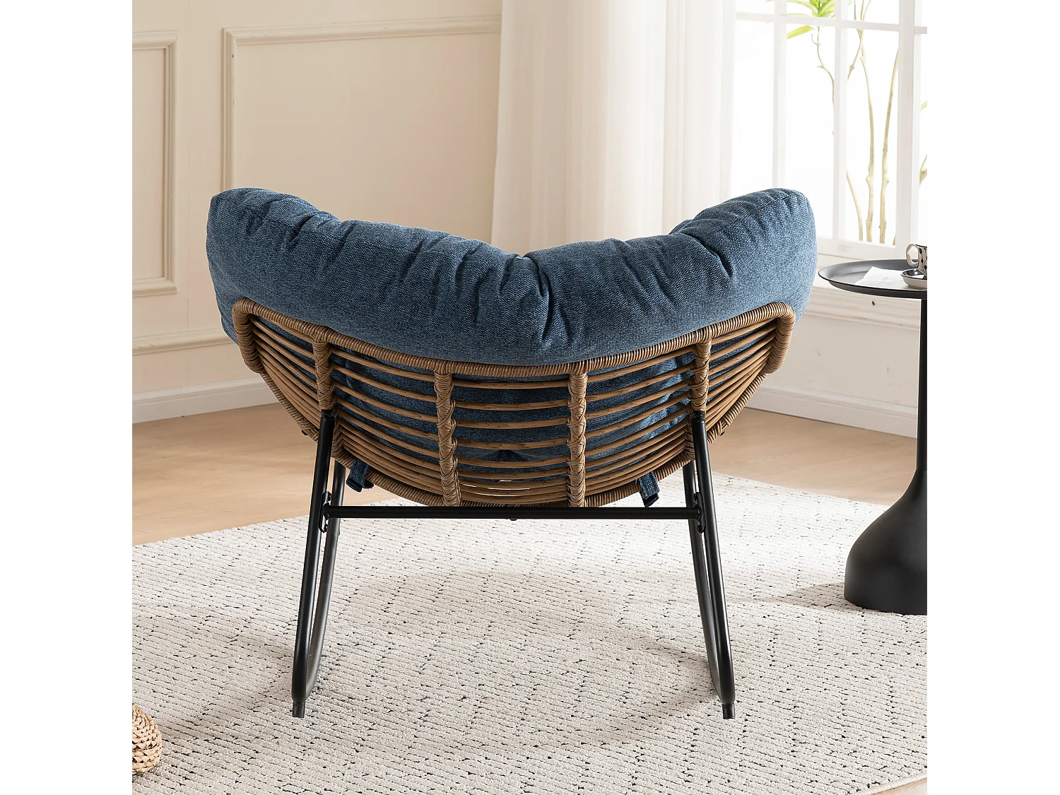 Chaise à bascule, fauteuil d'appoint en chenille, chaise à bascule moderne pour chambre de bébé, salon ou appartement.
