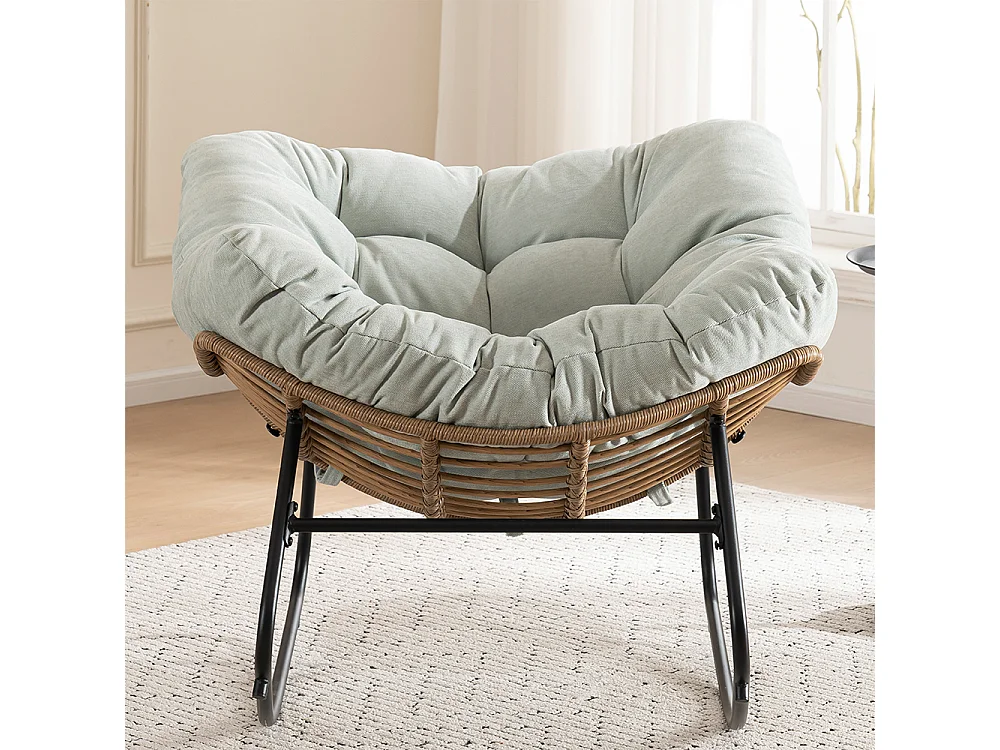 Chaise à bascule, fauteuil d'appoint en chenille, chaise à bascule moderne pour chambre de bébé, salon ou appartement.