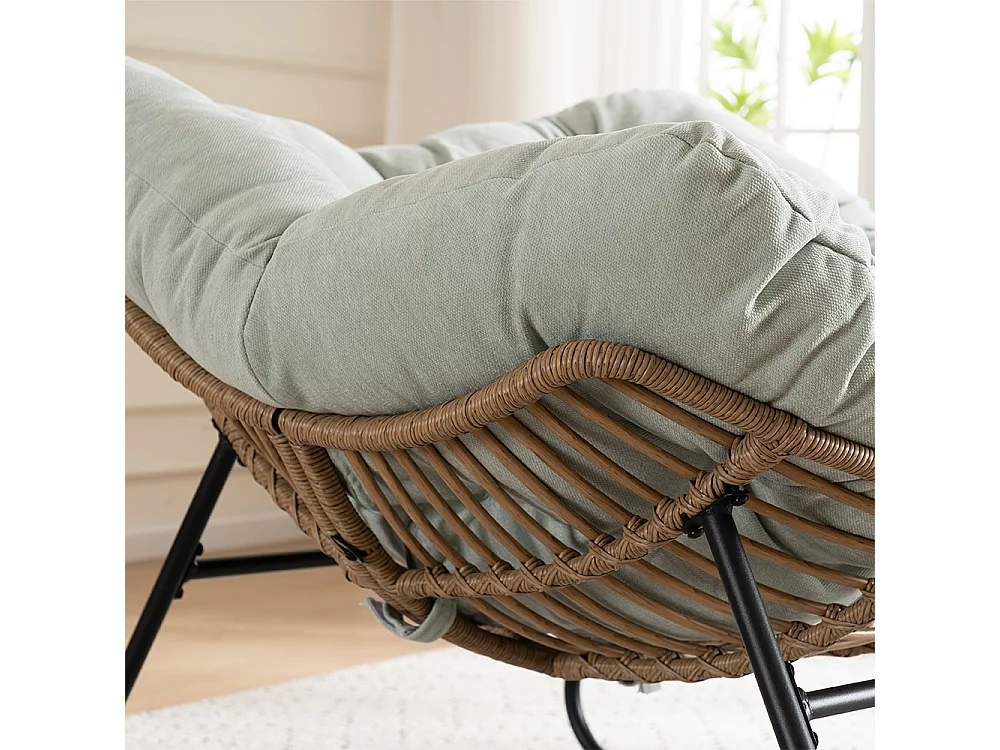 Chaise à bascule, fauteuil d'appoint en chenille, chaise à bascule moderne pour chambre de bébé, salon ou appartement.