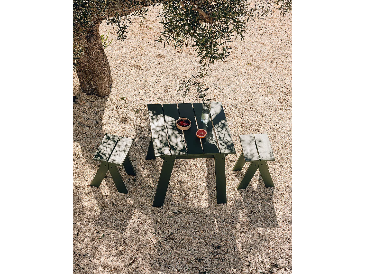 Table Navo - 79 x 77 cm, pin, laque résistante aux intempéries