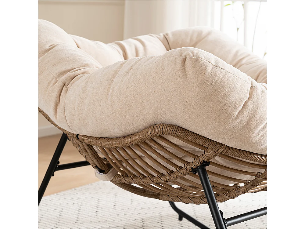 Chaise à bascule, fauteuil d'appoint en chenille, chaise à bascule moderne pour chambre de bébé, salon ou appartement.