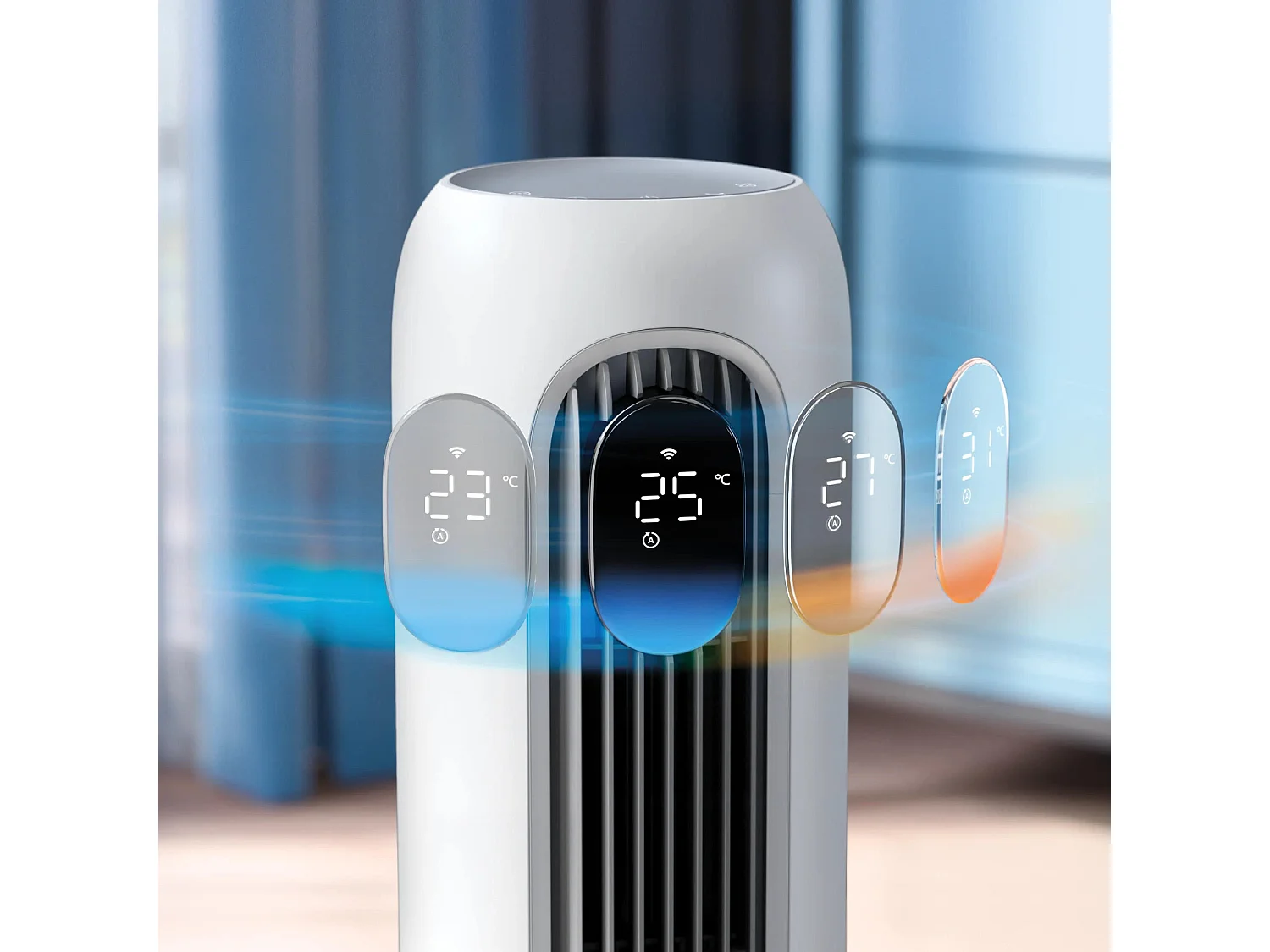 Philips Smart Tower Fan Serie 7000 - Leistungsstarke & Leise Kühlung, Fortgeschrittene Intelligenz, Persönlicher Komfort