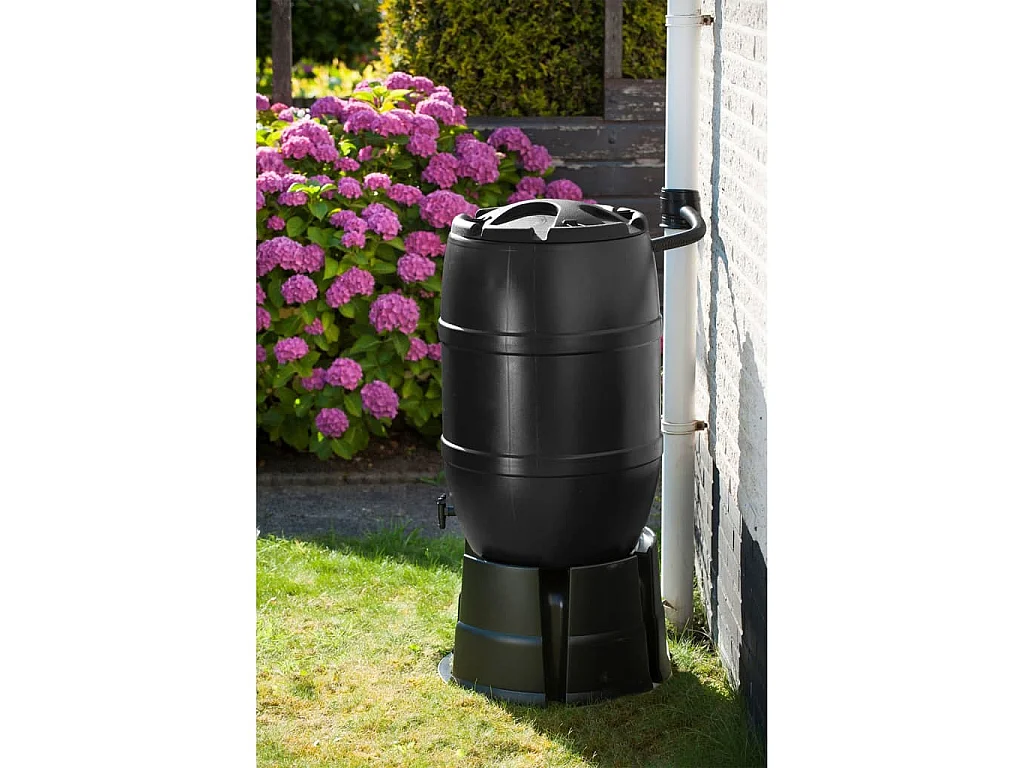 Nature Récupérateur d'eau de pluie 120 L 51x81 cm Noir