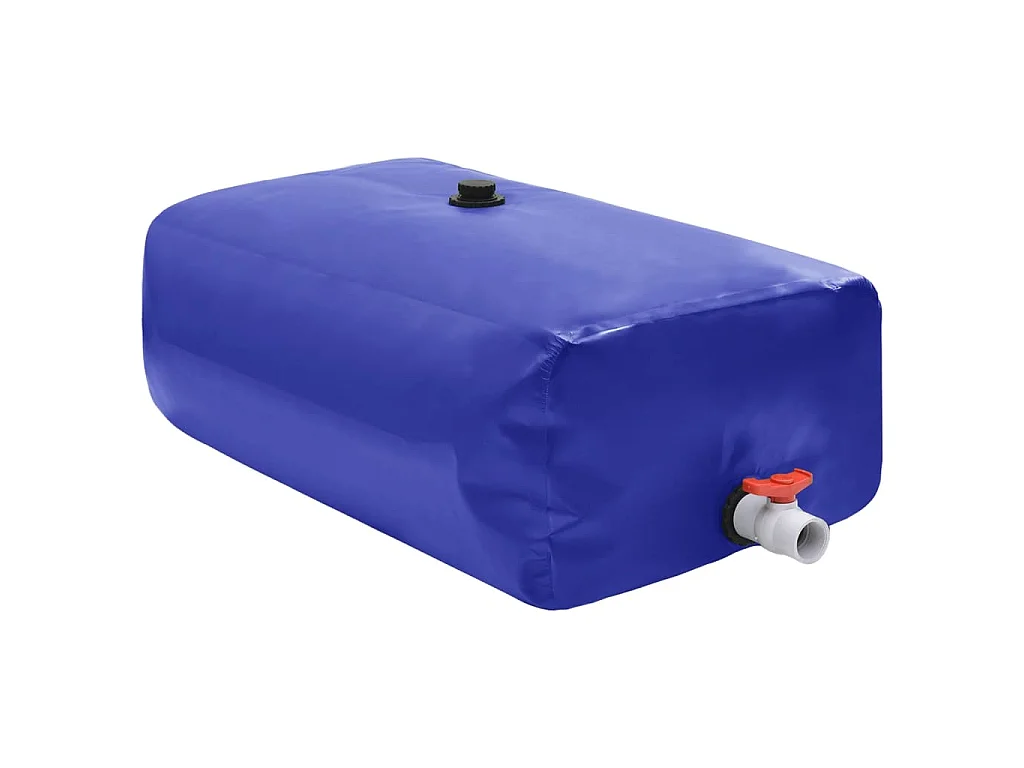 Réservoir d'eau pliable de 1500L avec robinet en PVC - Bleu