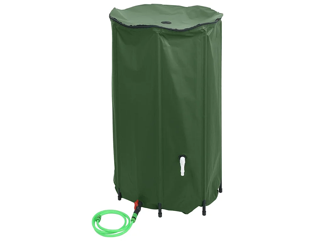 Réservoir d'eau pliable de 100 litres avec robinet en PVC - Vert