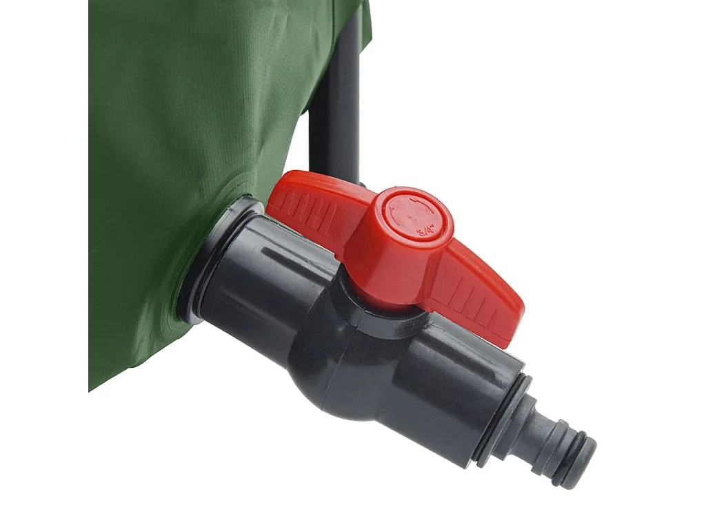 Réservoir d'eau pliable de 100 litres avec robinet en PVC - Vert
