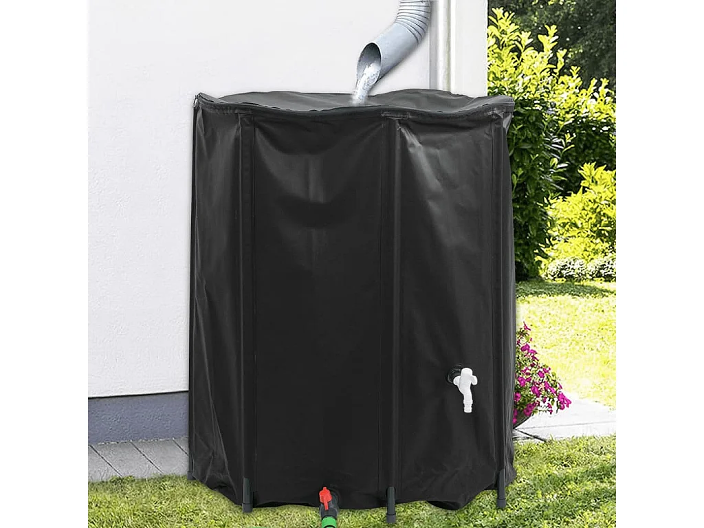 Réservoir d'eau pliable de 1250 litres avec robinet en PVC - Durable et étanche