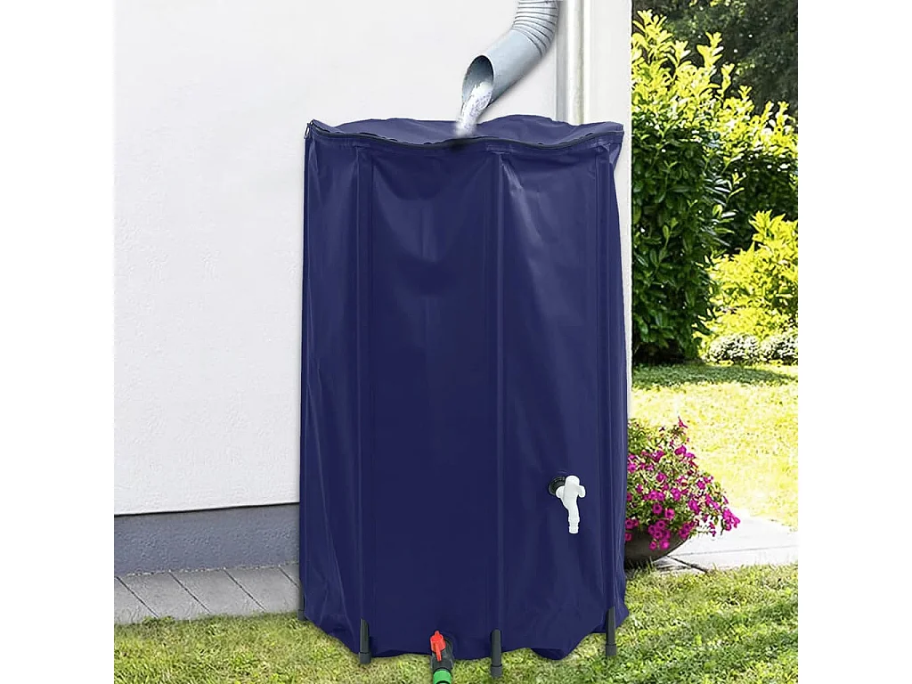 Réservoir d'eau pliable en PVC de 500L avec robinet pour une réutilisation efficace de l'eau
