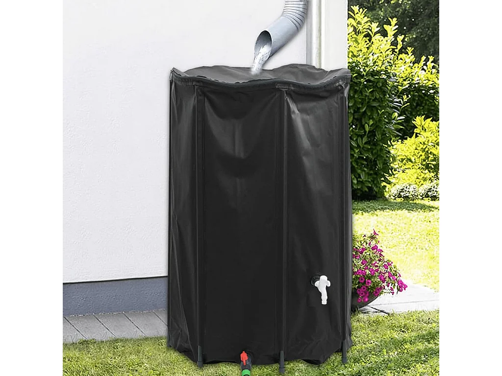 Réservoir d'eau pliable de 1000 litres avec robinet et valve ABS