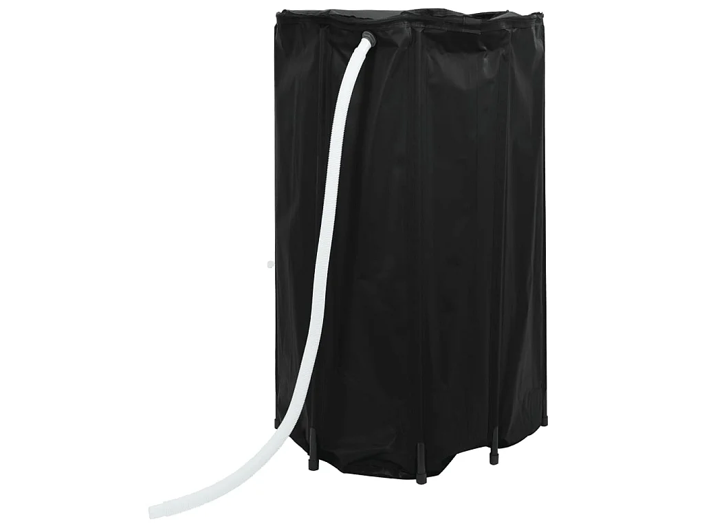 Réservoir d'eau pliable de 500 litres avec robinet en PVC - Noir