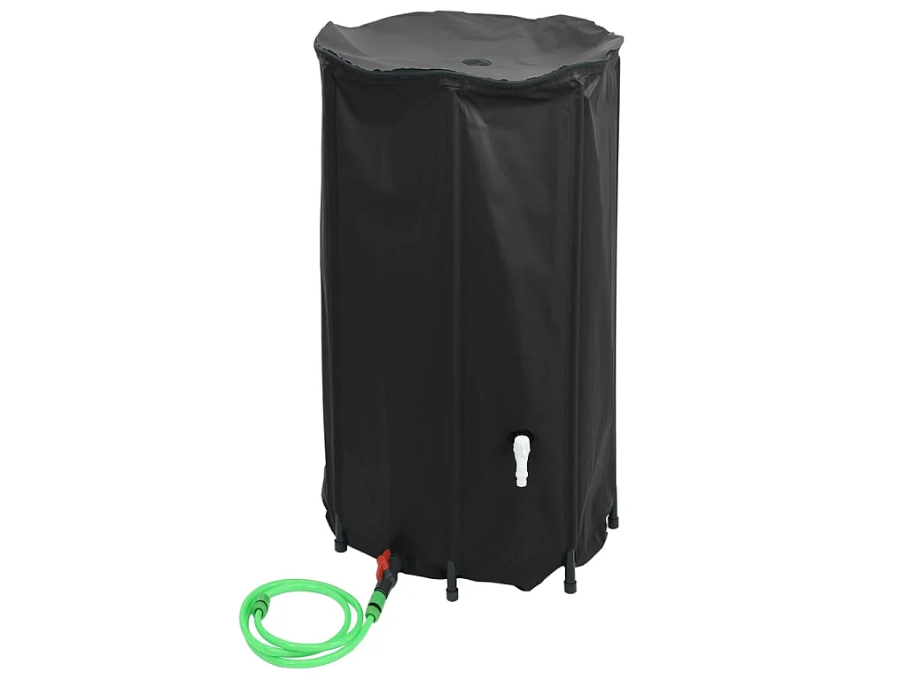 Réservoir d'eau pliable de 250L avec robinet et vanne de sortie en ABS