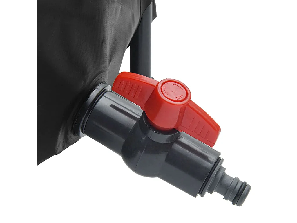 Réservoir d'eau pliable de 250L avec robinet et vanne de sortie en ABS
