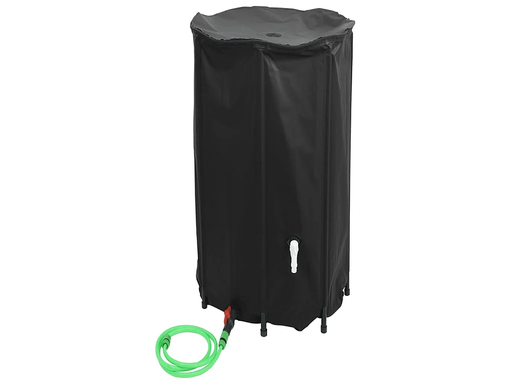 Réservoir d'eau pliable de 380L avec robinet - Résistant au PVC - Noir