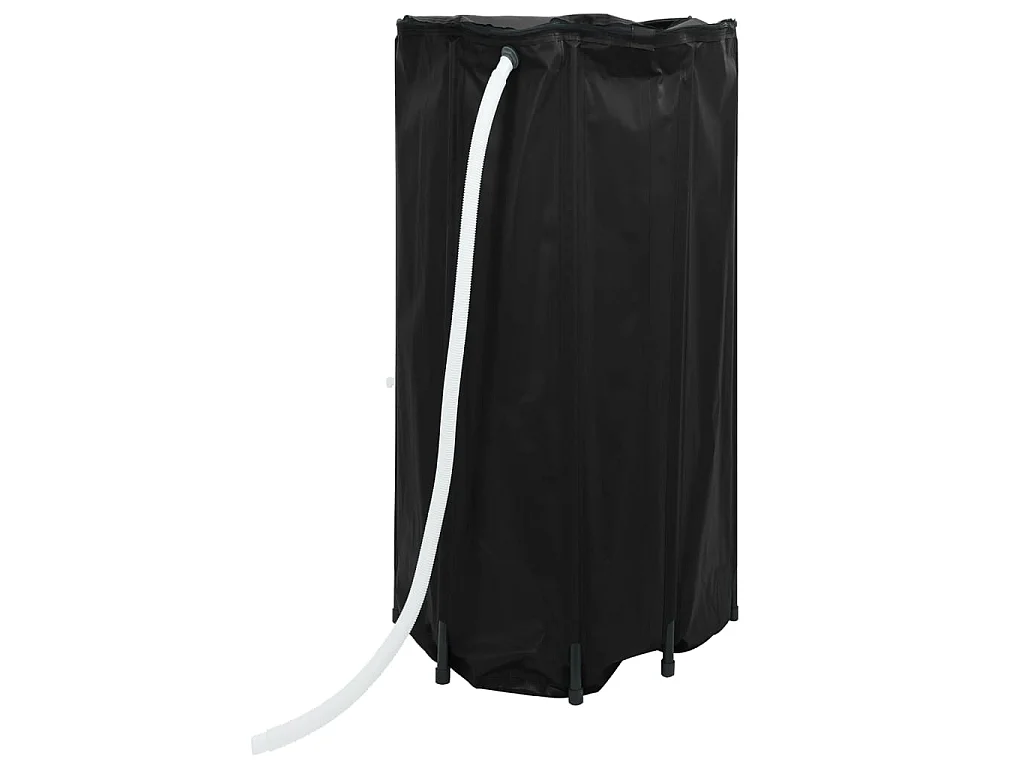 Réservoir d'eau pliable de 380L avec robinet - Résistant au PVC - Noir