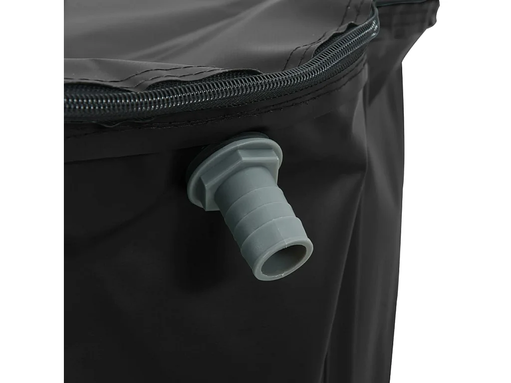 Réservoir d'eau pliable de 380L avec robinet - Résistant au PVC - Noir