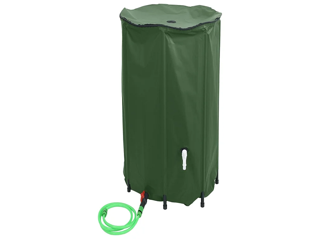 Réservoir d'eau pliable de 380 litres avec robinet en PVC et vanne de sortie
