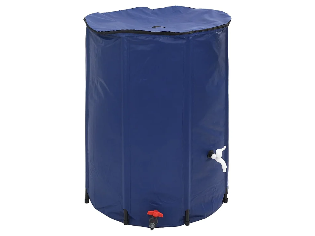 Réservoir d'Eau Pliable de 750 Litres avec Robinet pour Jardin - PVC - Bleu