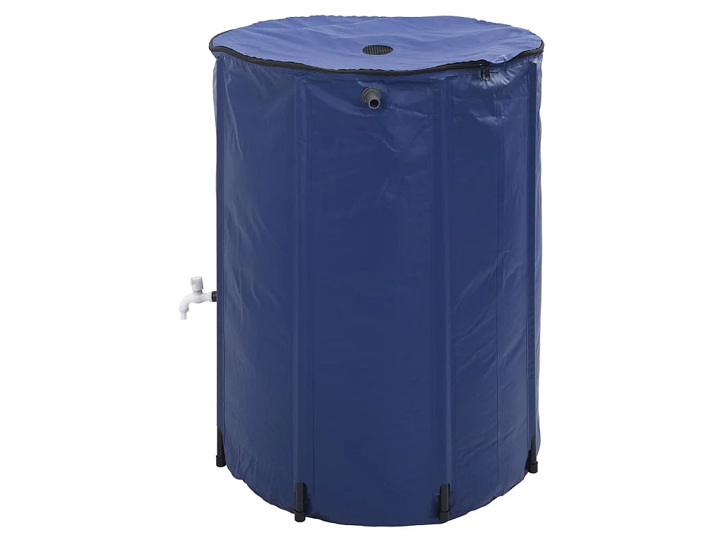 Réservoir d'Eau Pliable de 750 Litres avec Robinet pour Jardin - PVC - Bleu