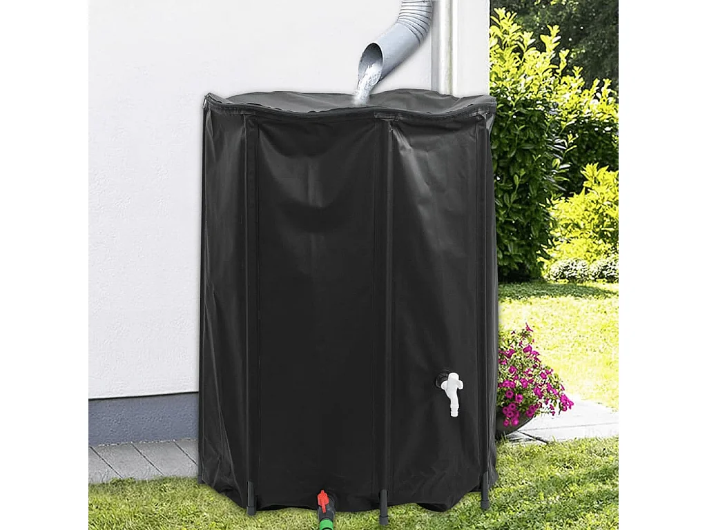 Réservoir d'eau pliable de 1350 L avec robinet en PVC - Durable et étanche