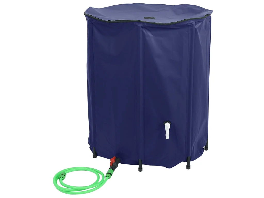 Réservoir d'eau pliable de 1250L avec robinet et vanne ABS pour le jardinage
