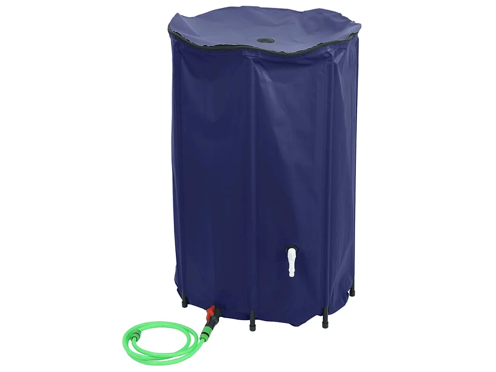 Réservoir d'eau pliable de 1000 litres avec robinet en PVC et vanne de sortie