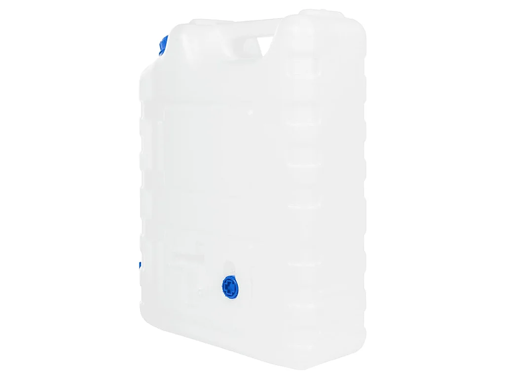 Réservoir d'Eau Transparent de 20L avec Robinet Anti-Fuites pour le Camping et les Urgences