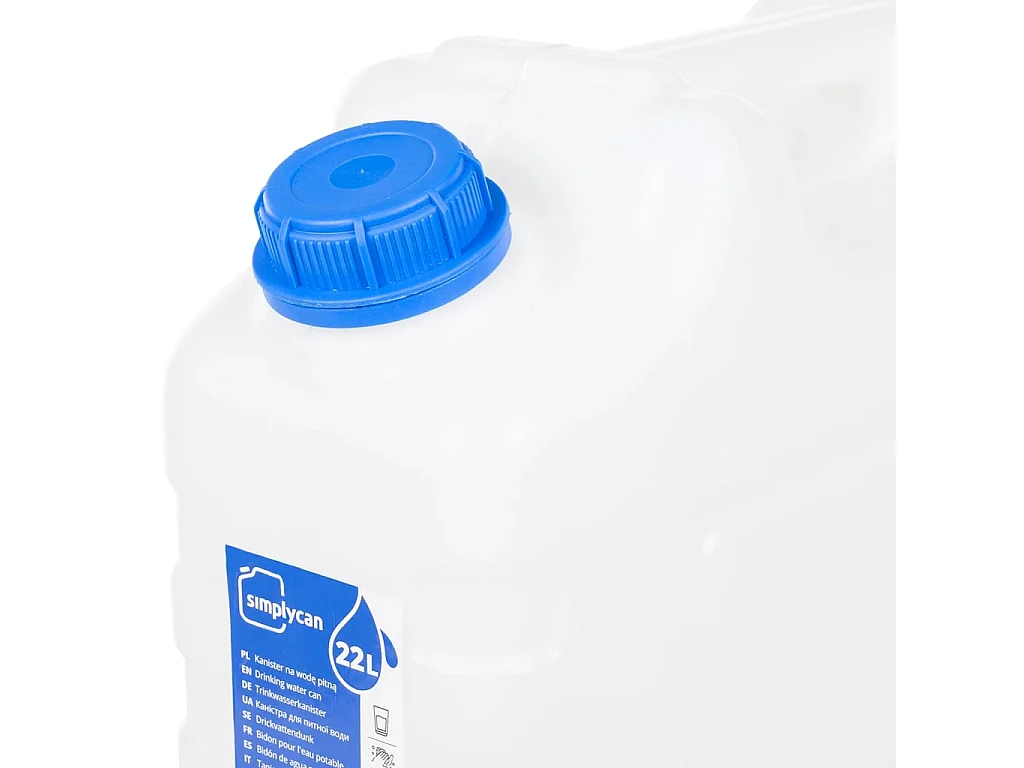 Réservoir d'Eau Transparent de 20L avec Robinet Anti-Fuites pour le Camping et les Urgences