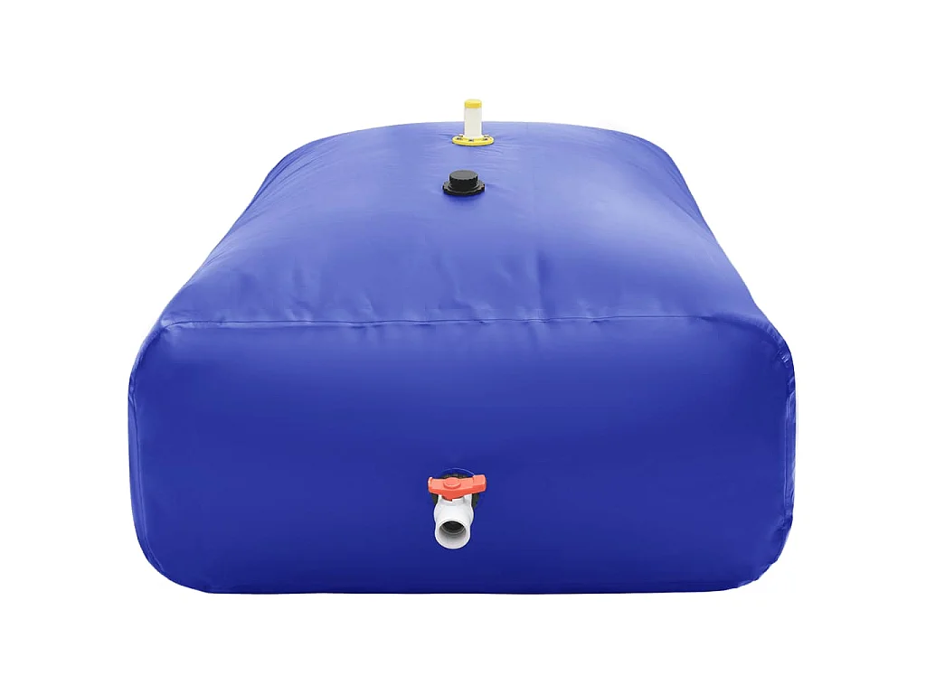 Faltbarer 2100 L Wassertank mit Hahn - PVC-beständig - Blau