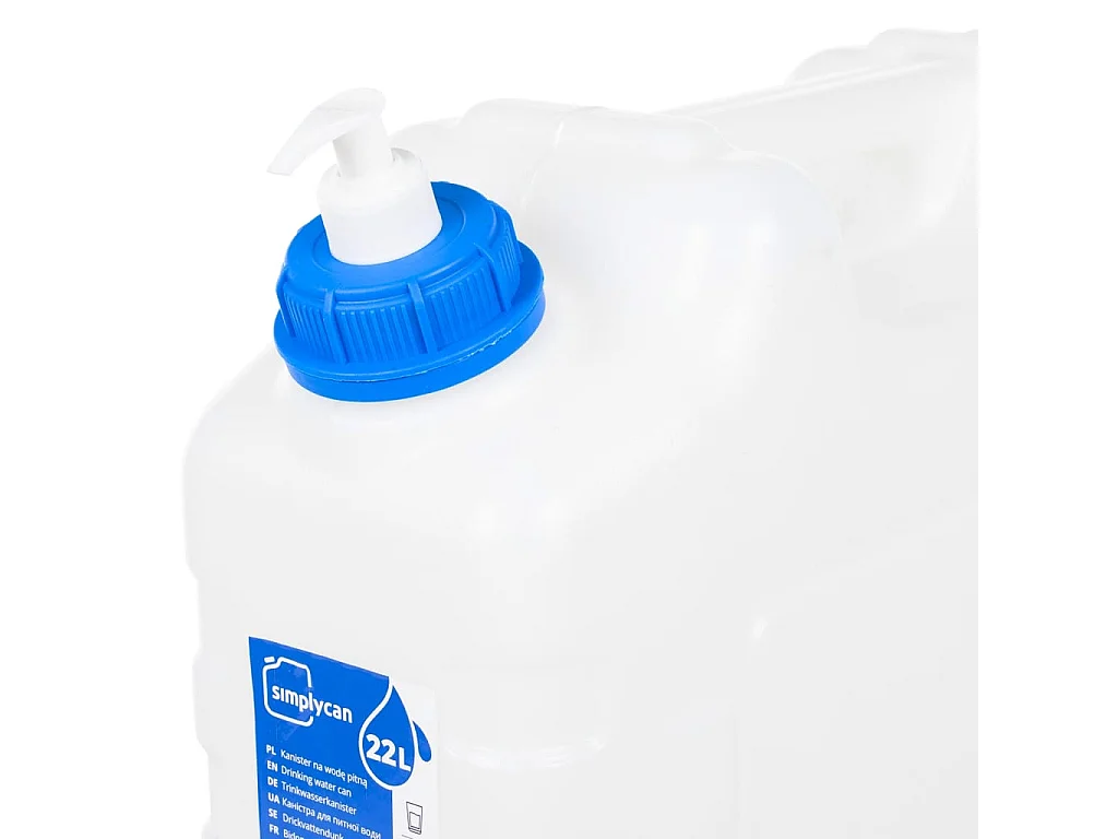 Réservoir d'eau en plastique durable de 20L avec robinet anti-fuite et distributeur de savon