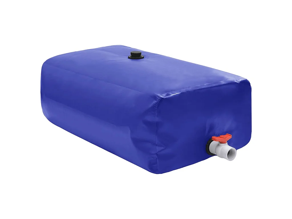 Réservoir d'Eau Pliable de 100L avec Robinet en PVC - Bleu, Léger & Durable