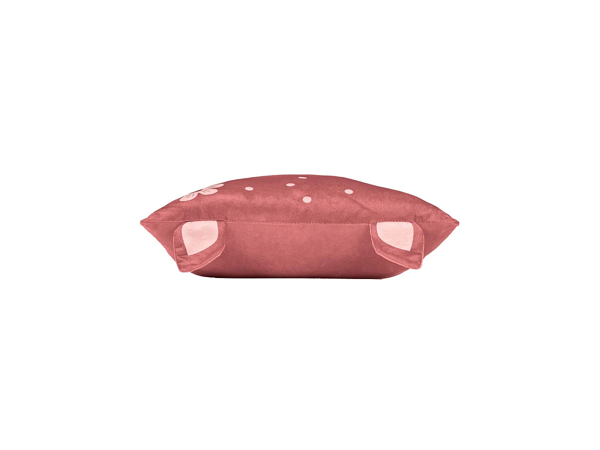 Coussin Déco Enfant en Velours "Bichette" 40x40cm Rose