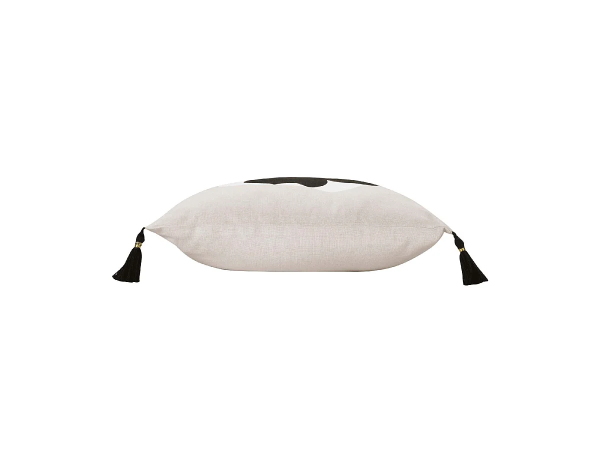 Coussin Déco Pompons "Issey" 45x45cm Naturel