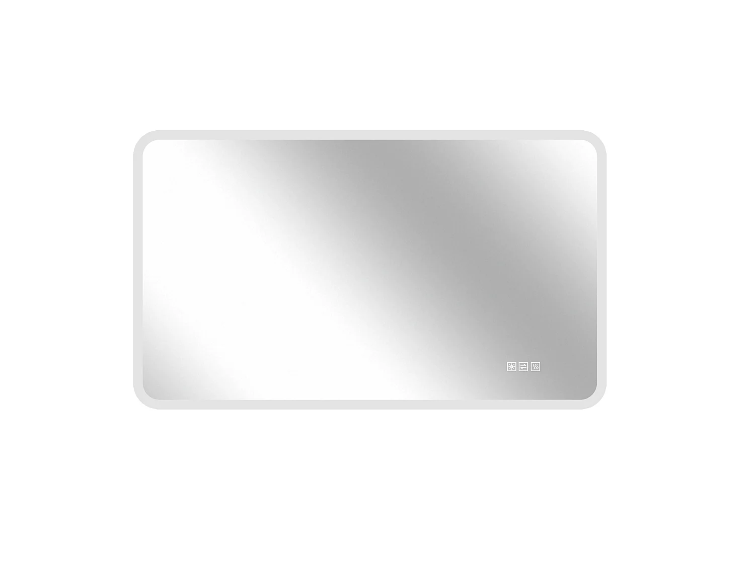 Miroir de salle de bain LED 60 × 120 cm avec bordure en verre dépoli - Antibuée et 3 couleurs d'éclairage
