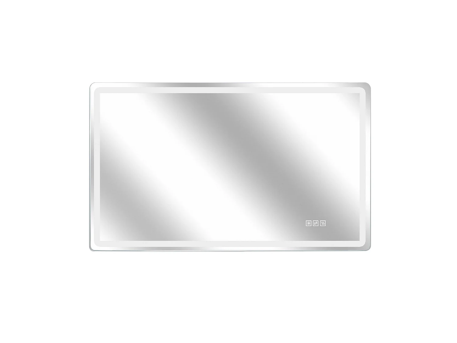 Miroir de salle de bain LED sans cadre 60 x 100 cm avec antibuée et 3 teintes d'éclairage