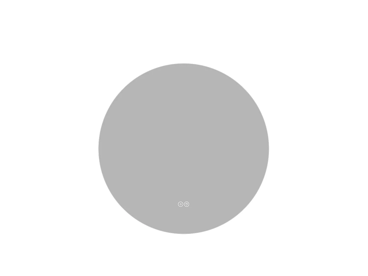 Miroir de salle de bain LED rond de 70 cm avec antibuée et 3 couleurs d'éclairage
