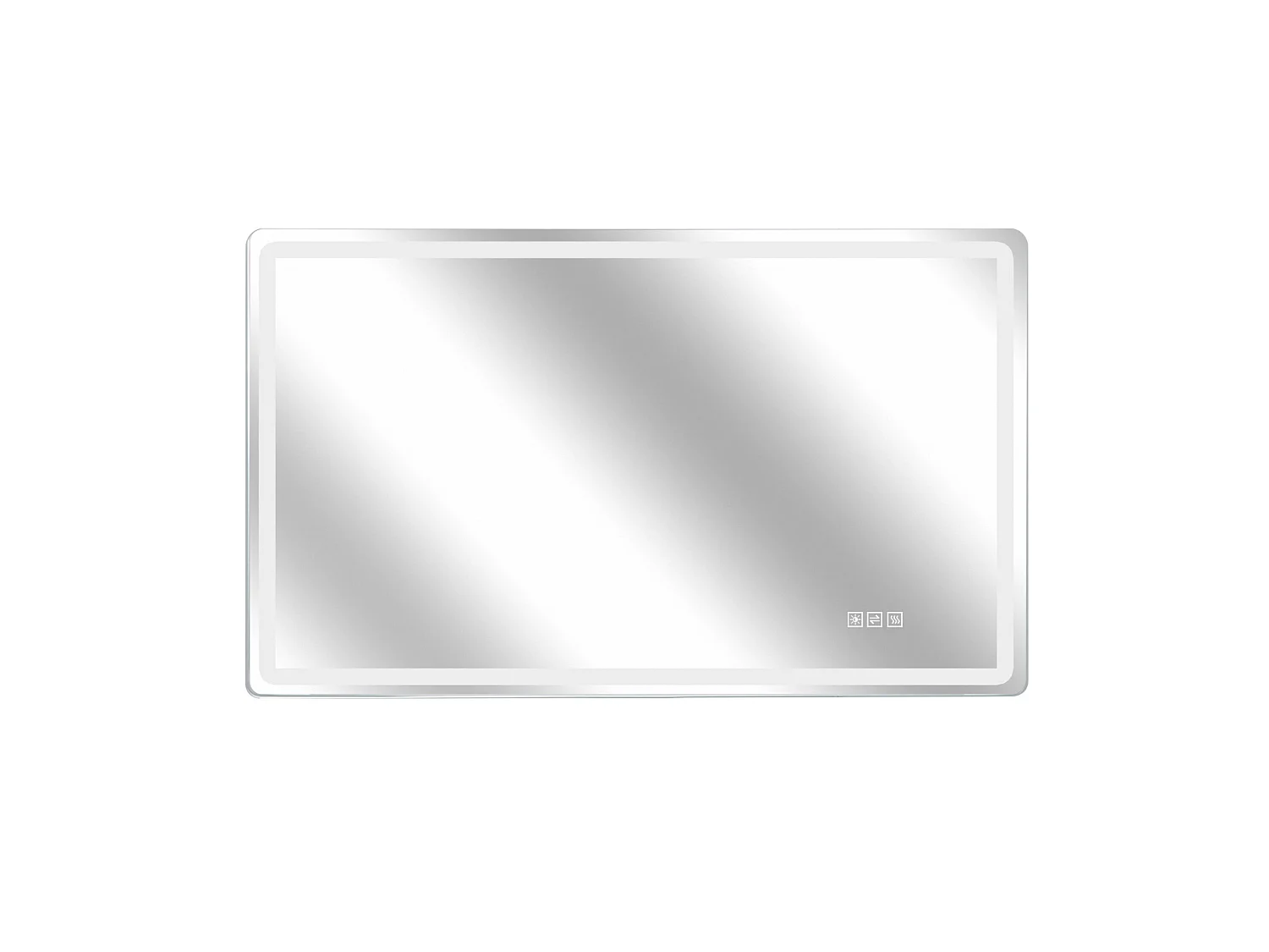 Miroir de salle de bain LED sans cadre 60 x 120 cm avec antibuée et 3 teintes d'éclairage