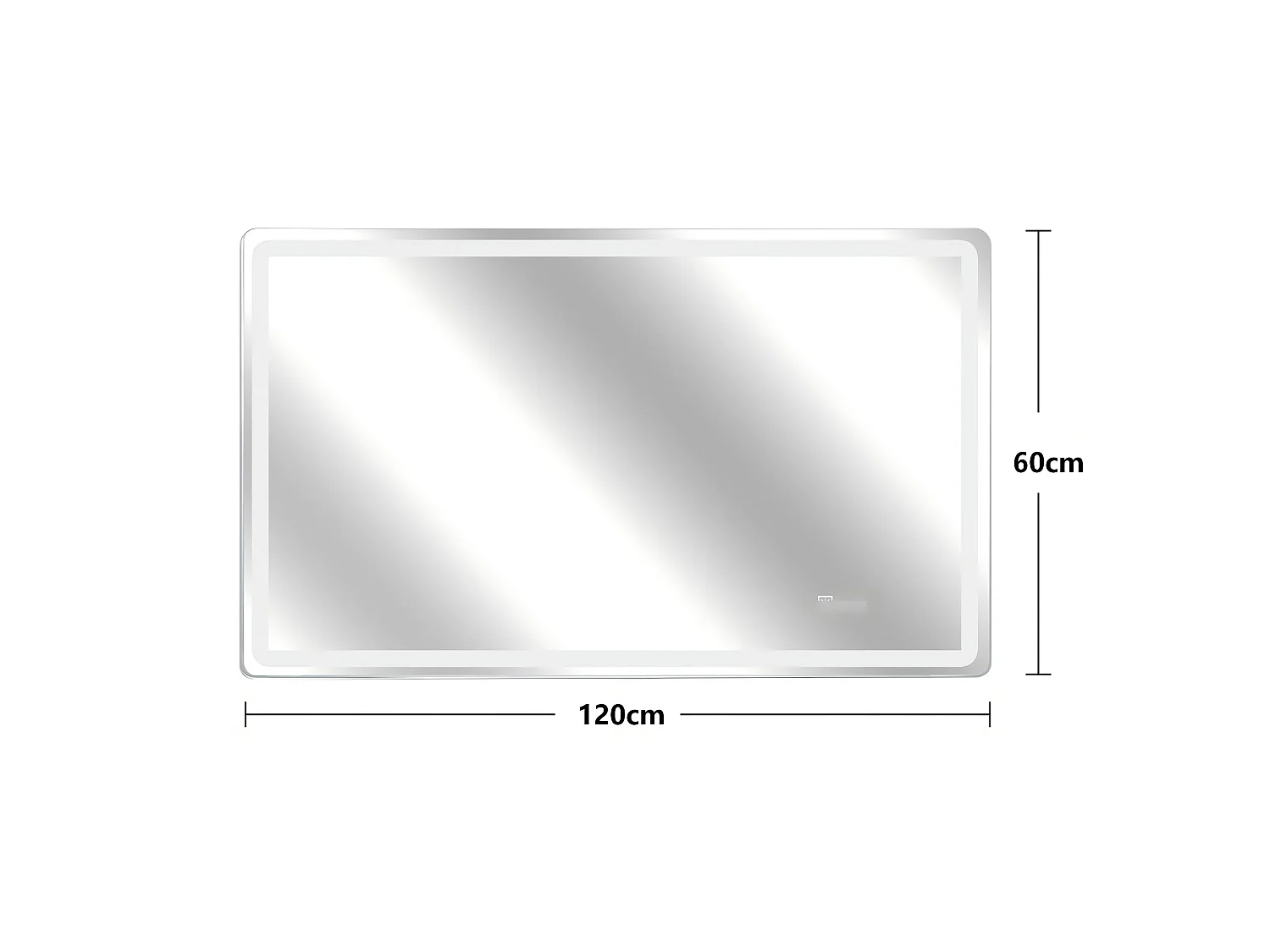 Miroir de salle de bain LED sans cadre 60 x 120 cm avec antibuée et 3 teintes d'éclairage