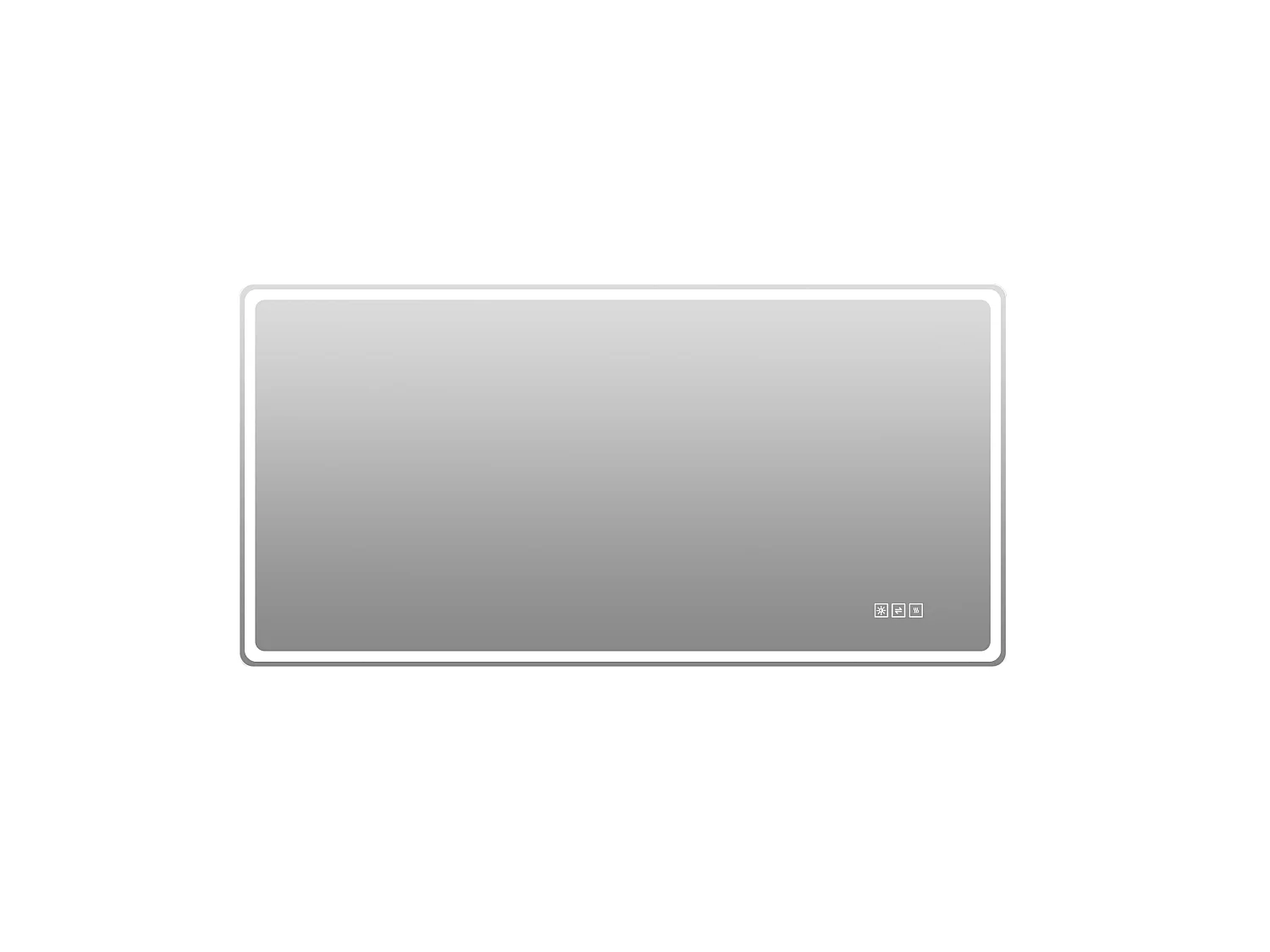 Miroir de salle de bain LED 60 × 120 cm sans cadre - Miroir mural avec tactile à intensité variable et antibuée