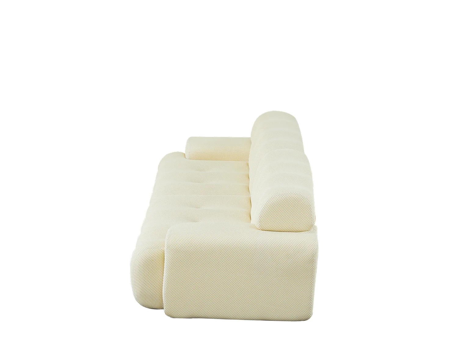 Modulär 2-sits tygsoffa (komprimerad) - Ingen montering krävs - Beige