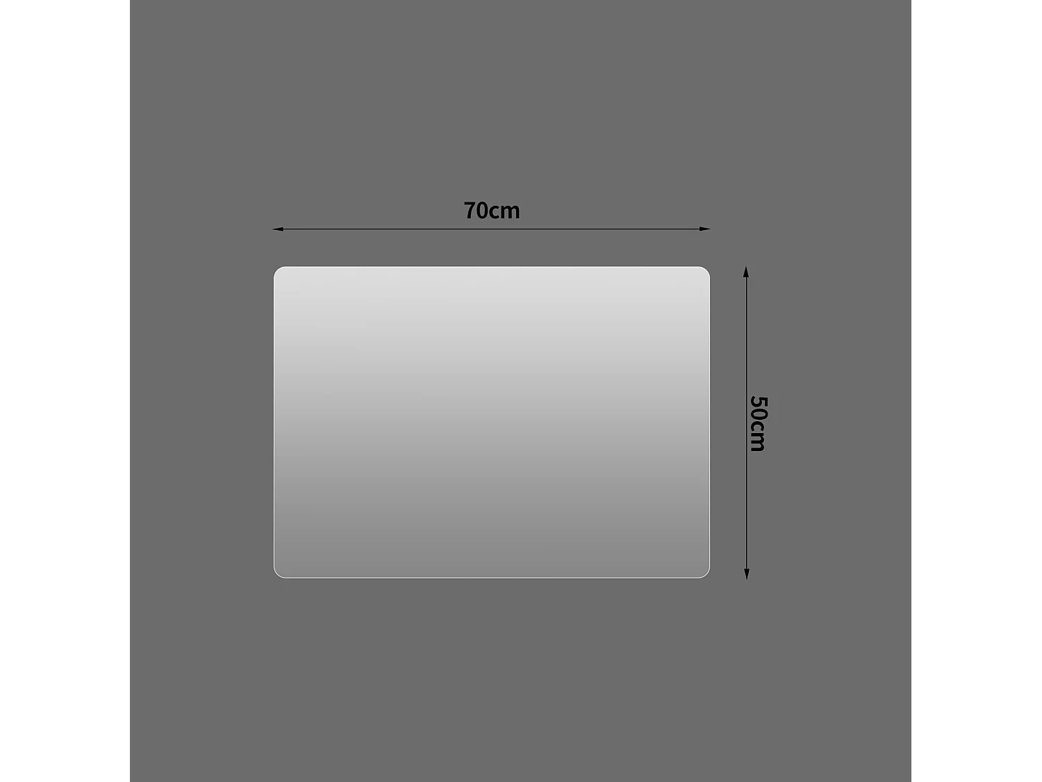Badkamerspiegel 50 x 70 cm – Wandspiegel van verzilverd glas