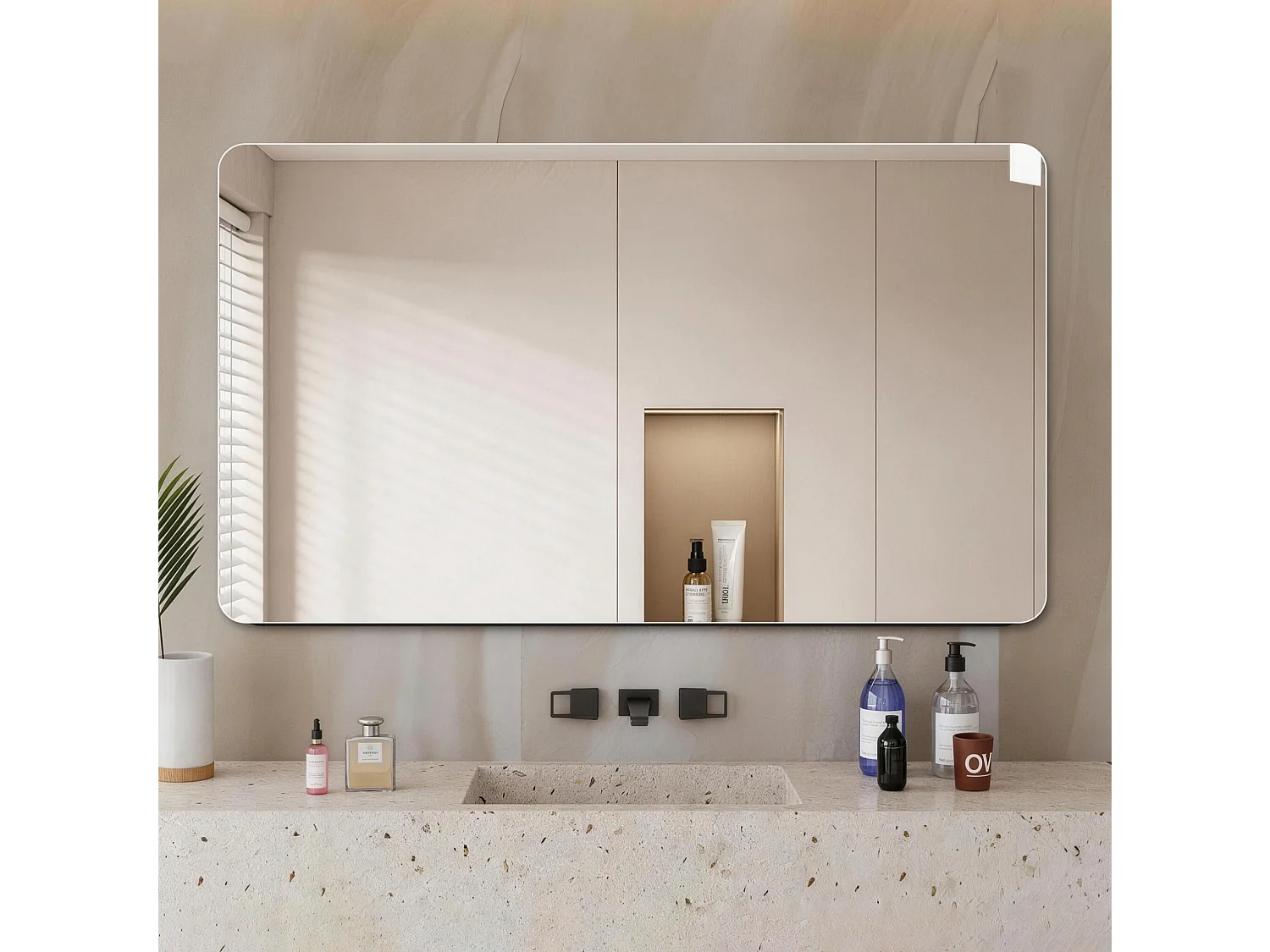 Badkamerspiegel van 60 x 100 cm – Wandspiegel van zilverglas