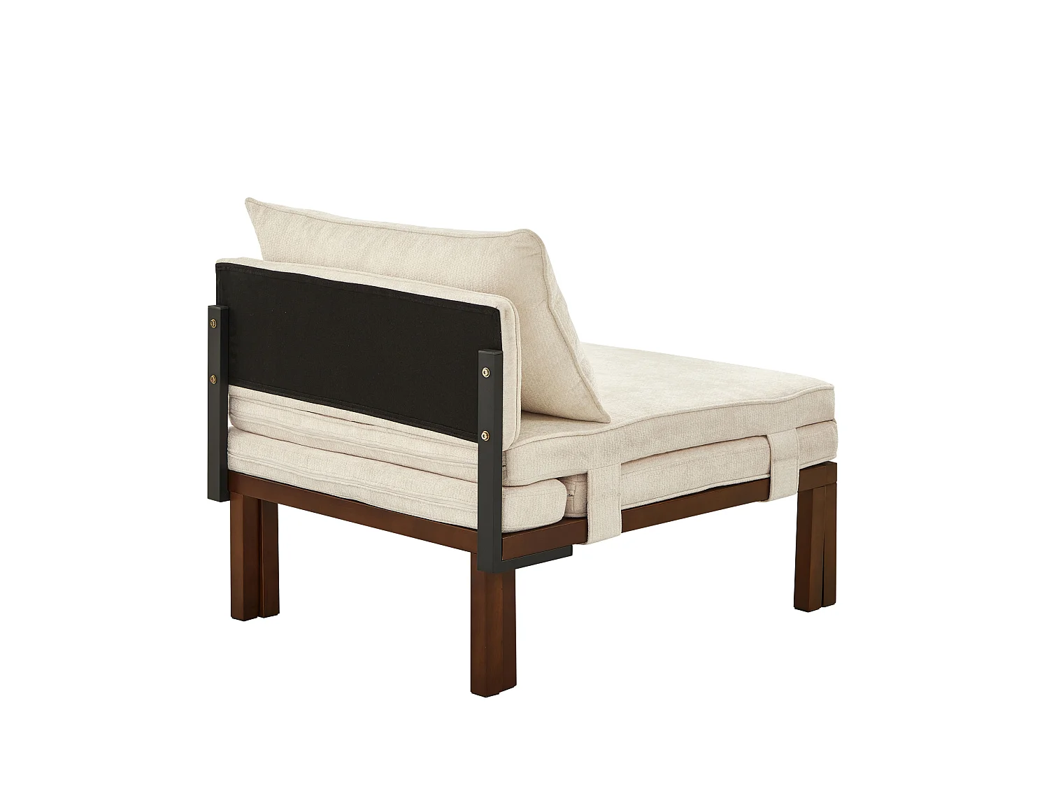 Fauteuil convertible 2-en-1 avec fonction couchage et USB / Type-C - Tissu beige