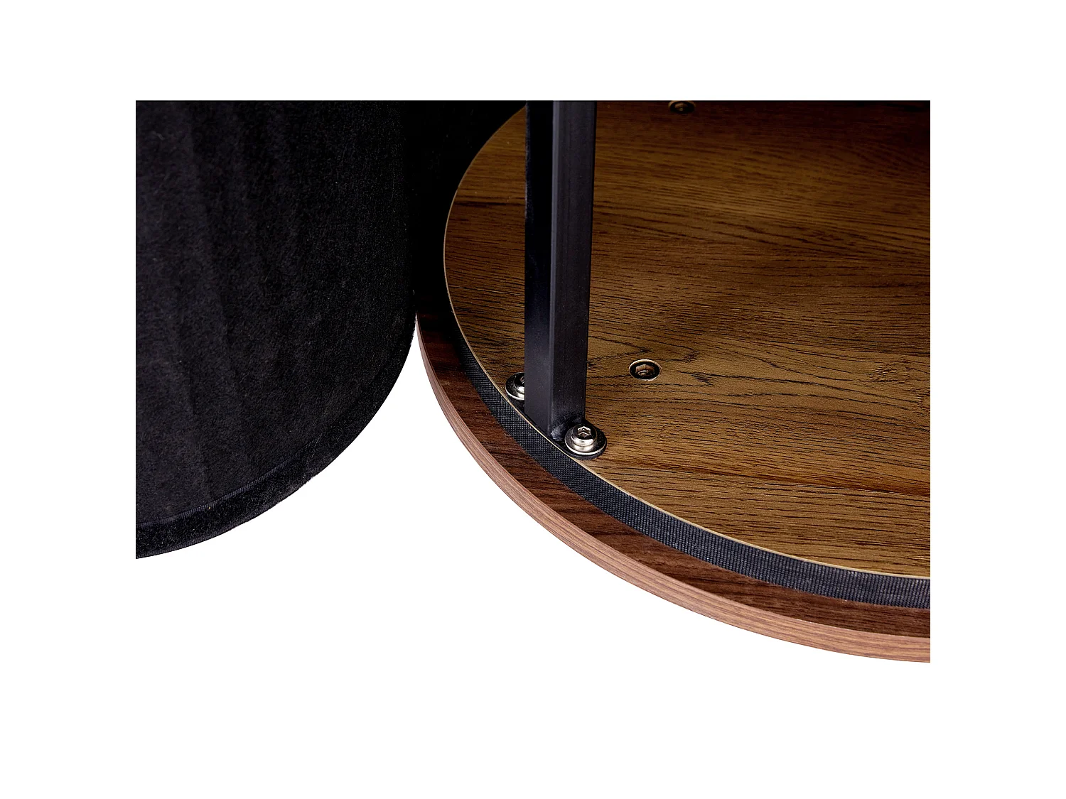 Table à manger ovale 180 x 90 cm marron pour 6 à 8 places - Pied central cannelé